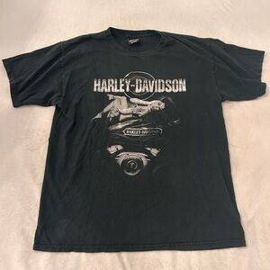Harley-Davidson Black Engine Graphic Tee